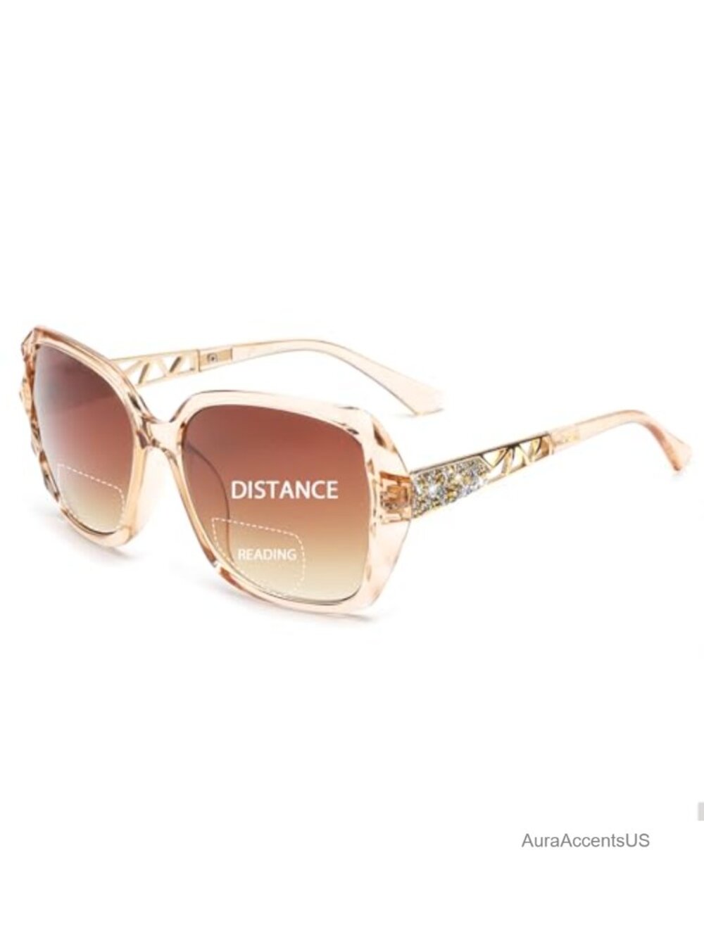 JM Bifocal Reading Sunglasses Oversized Square Sun Readers UV400